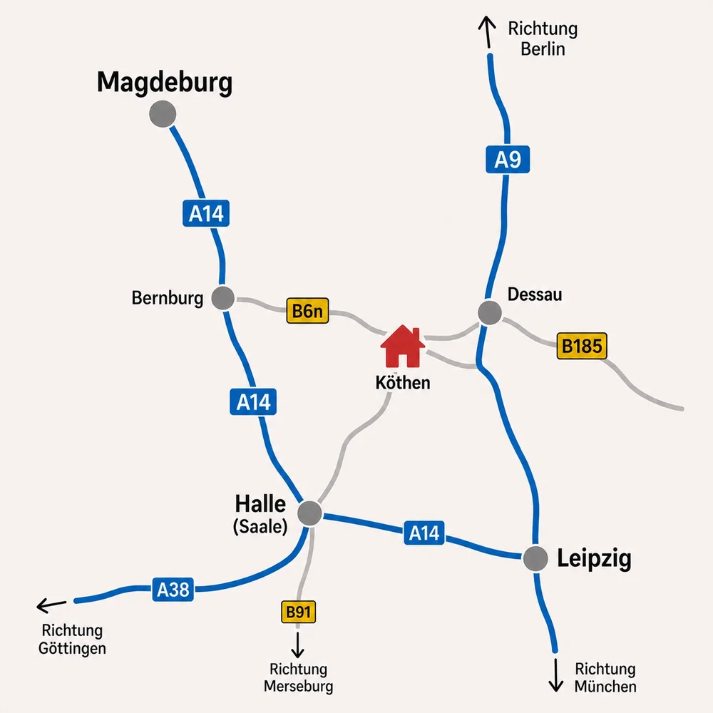 Karte: Lage von Weißandt-Gölzau